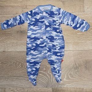 Magnetic Me Footie Pajamas Blue Camouflage 0-3 Months